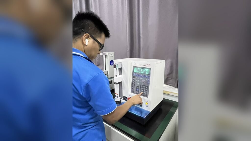 Final inspection: load and torsion testing of springs on JISC test equipment at AOFENG SPRING (THAILAND), Rayong