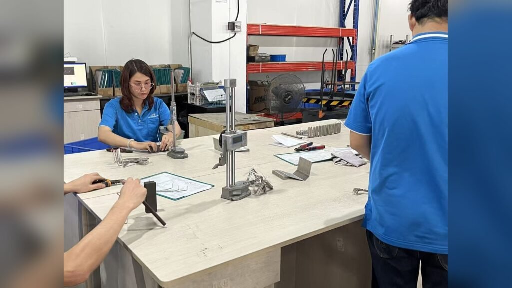 In-process inspection: metallographic examination of spring wire on a workshop microscope at AOFENG SPRING (THAILAND), Rayong